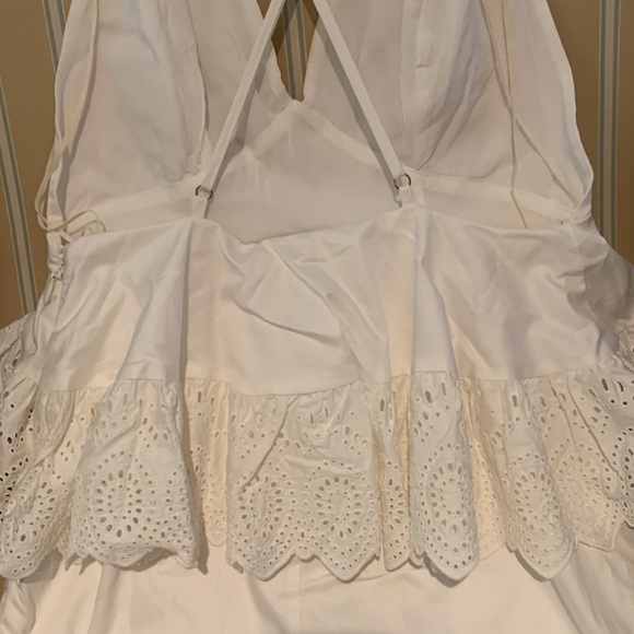 THE JETSET DIARIES AFTER FOREVER MAXI DRESS WHITE COTTON SEXY BACK EYELET DETAIL - Picture 12 of 16